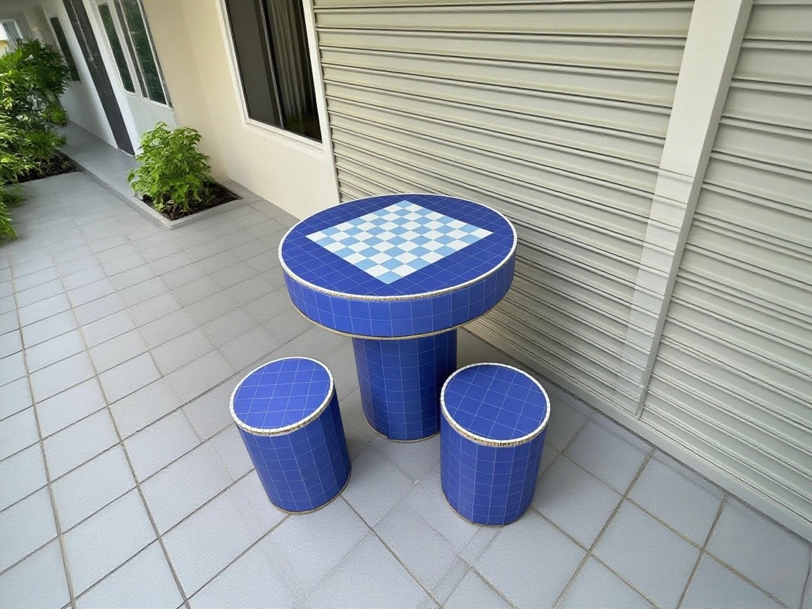 Checkered Mosaic Table Set