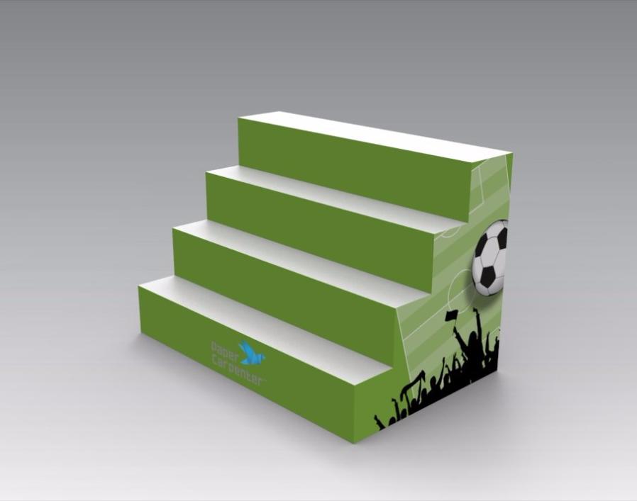4-Tier Cardboard Countertop Display
