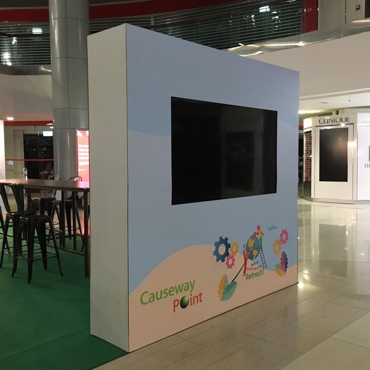 Backdrop with TV