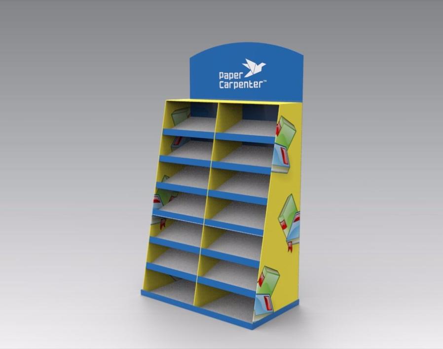 7-Tier Cardboard Floor Display with Dividers