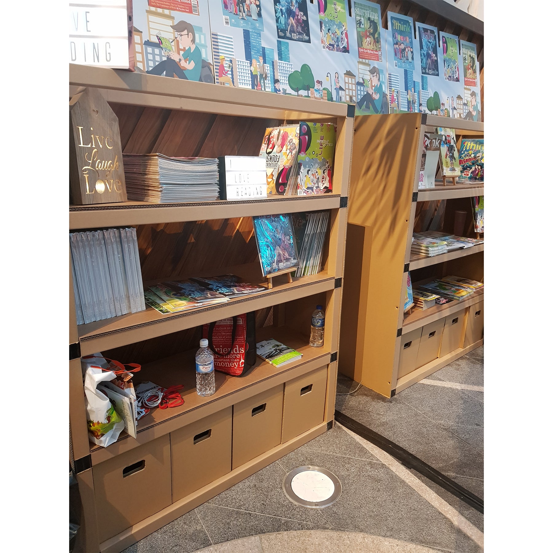 Bookshelf with Boxes