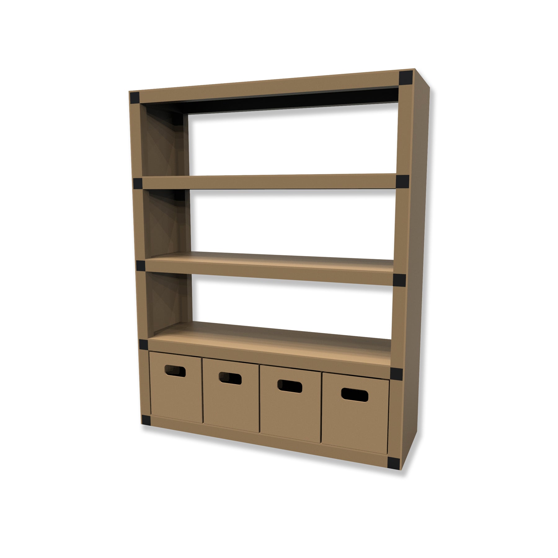 Bookshelf with Boxes