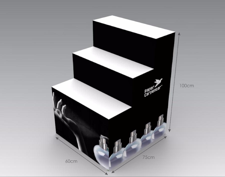 3-Tier Cardboard Countertop Display