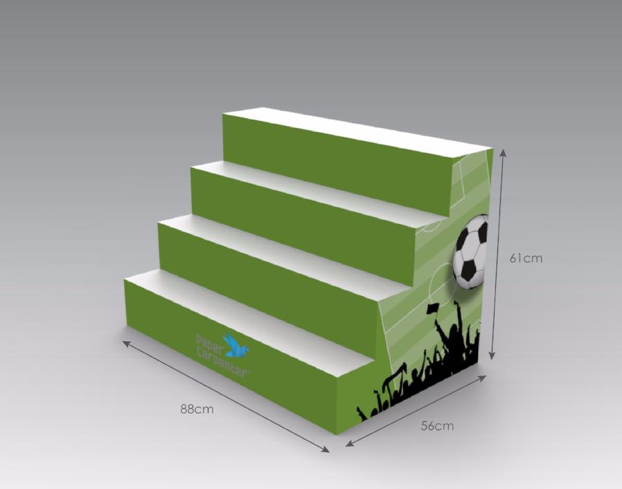 4-Tier Cardboard Countertop Display