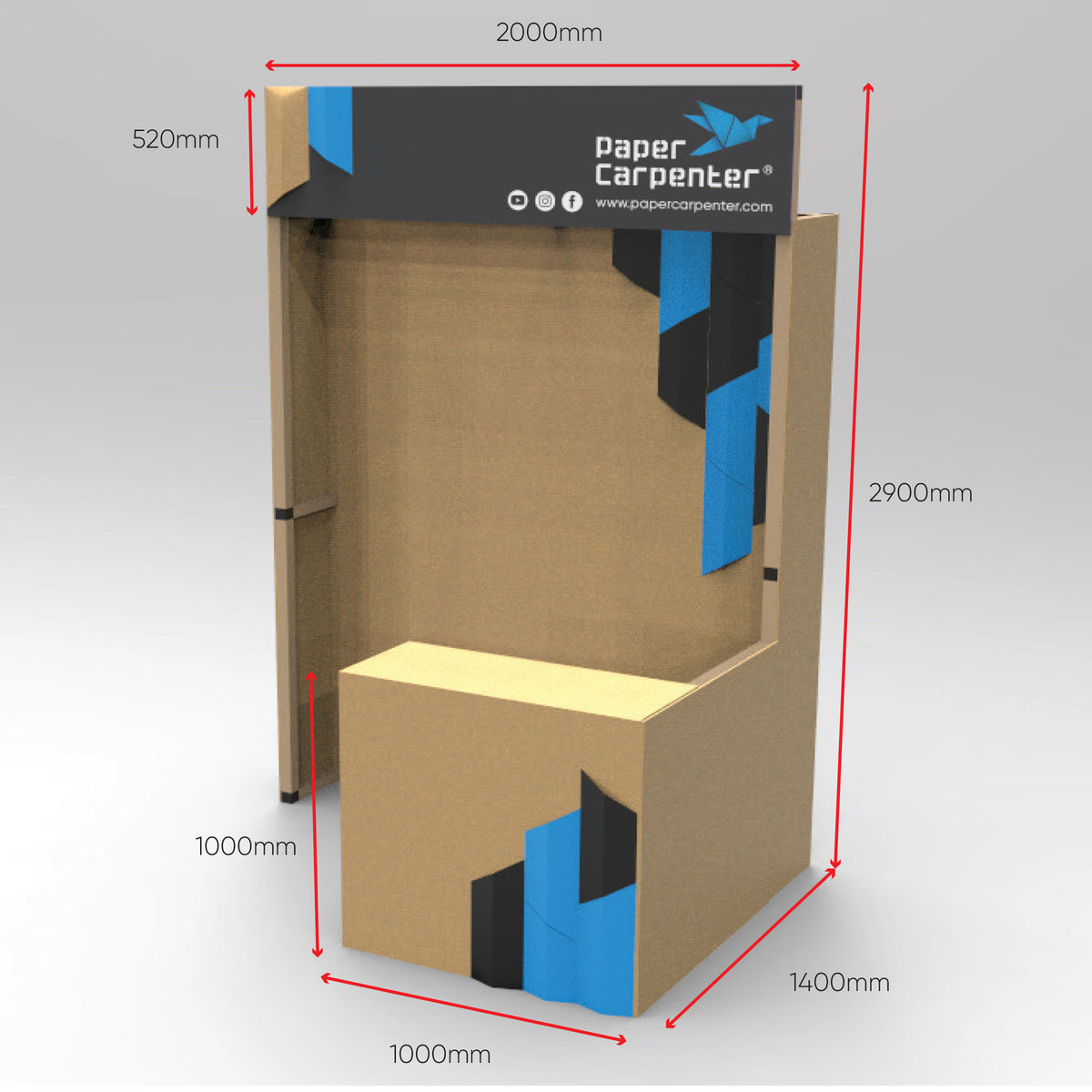 2m x 1.5m Booth Space Design 1