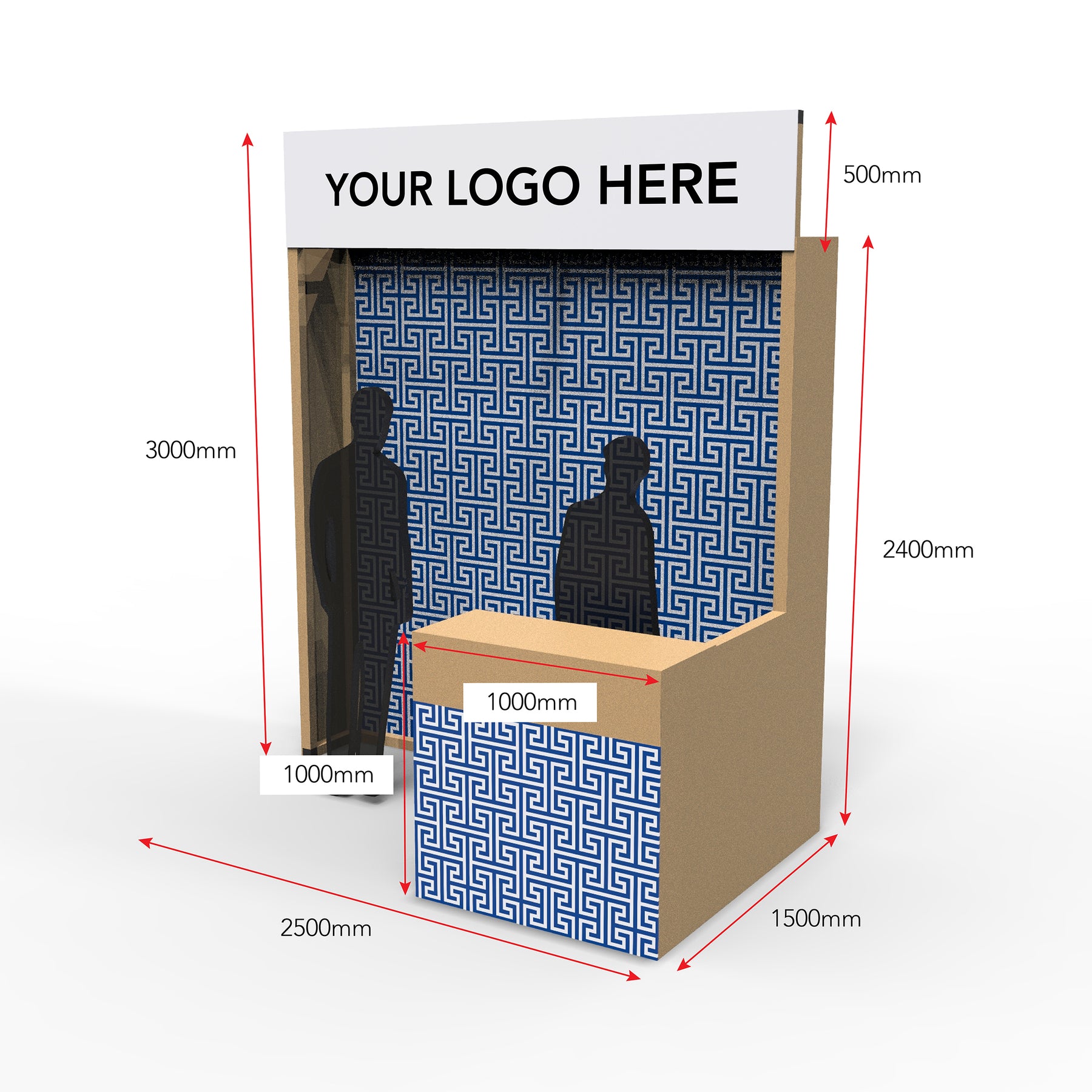 2.5m x 1.5m Exhibition Booth