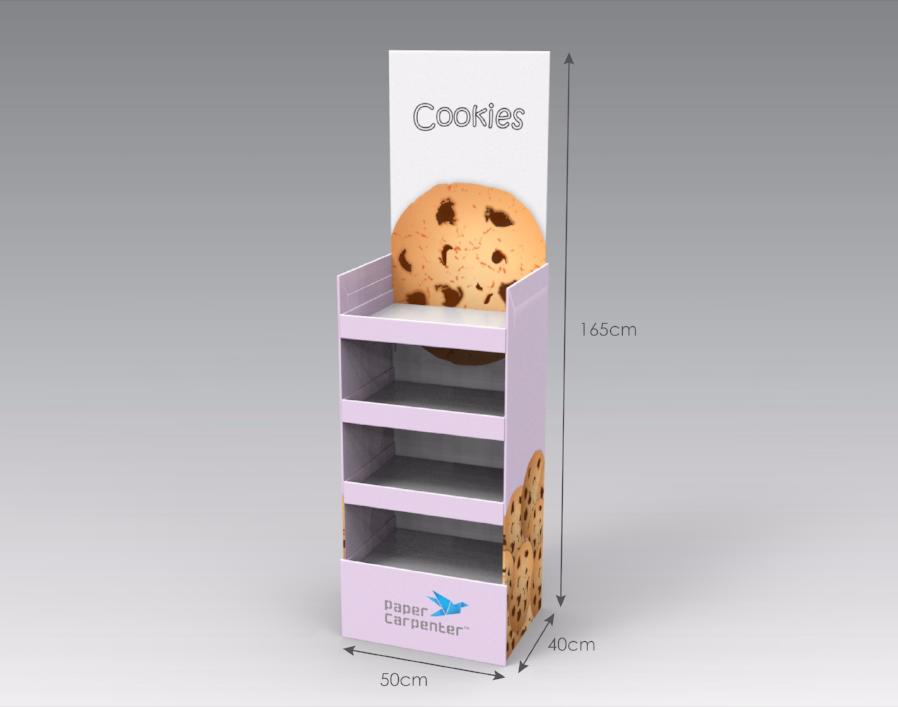4-Tier Cardboard Floor Display