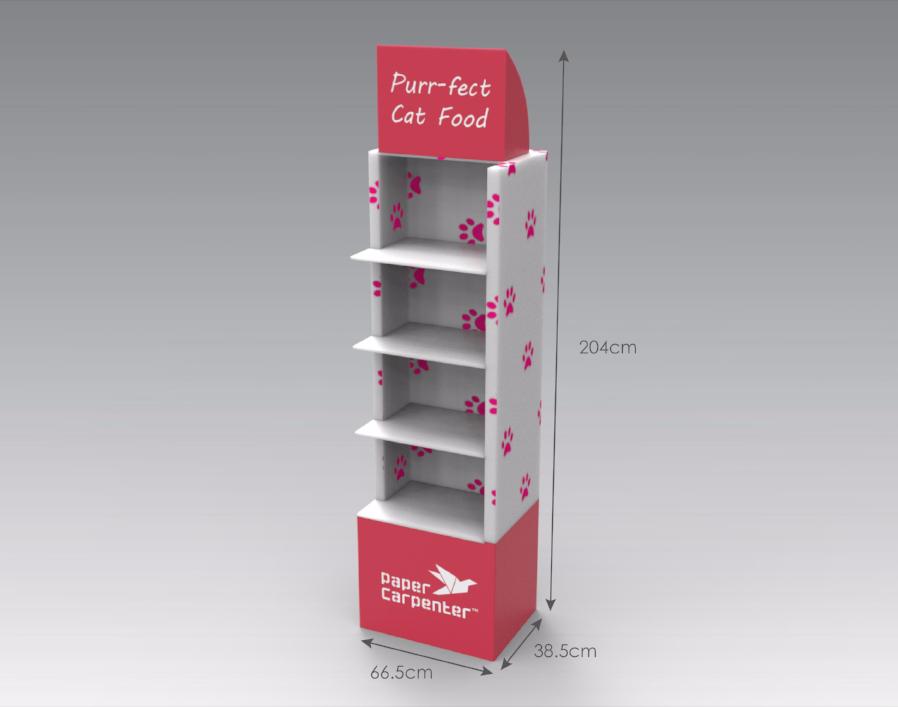 4-Tier Cardboard Floor Display