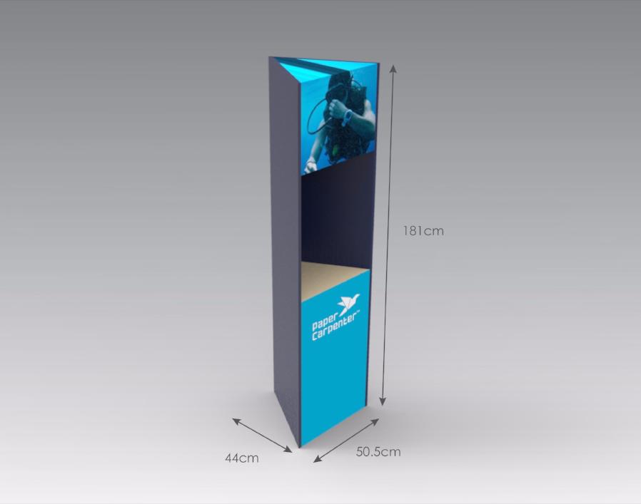 Triangular Totem Floor Display