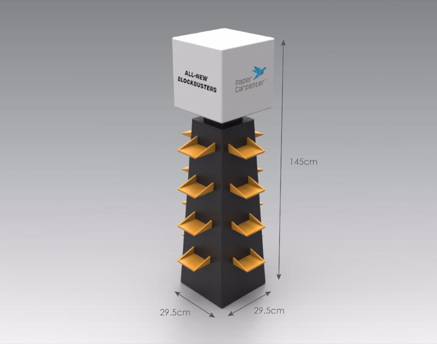 Floor Display Pop-up Shelves