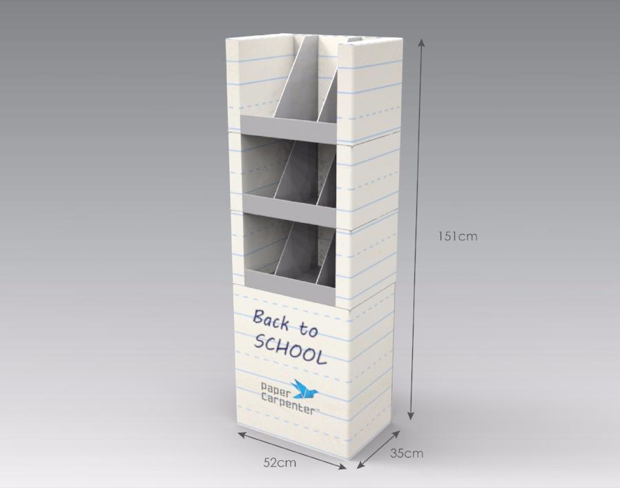 3-Tier Cardboard Floor Display