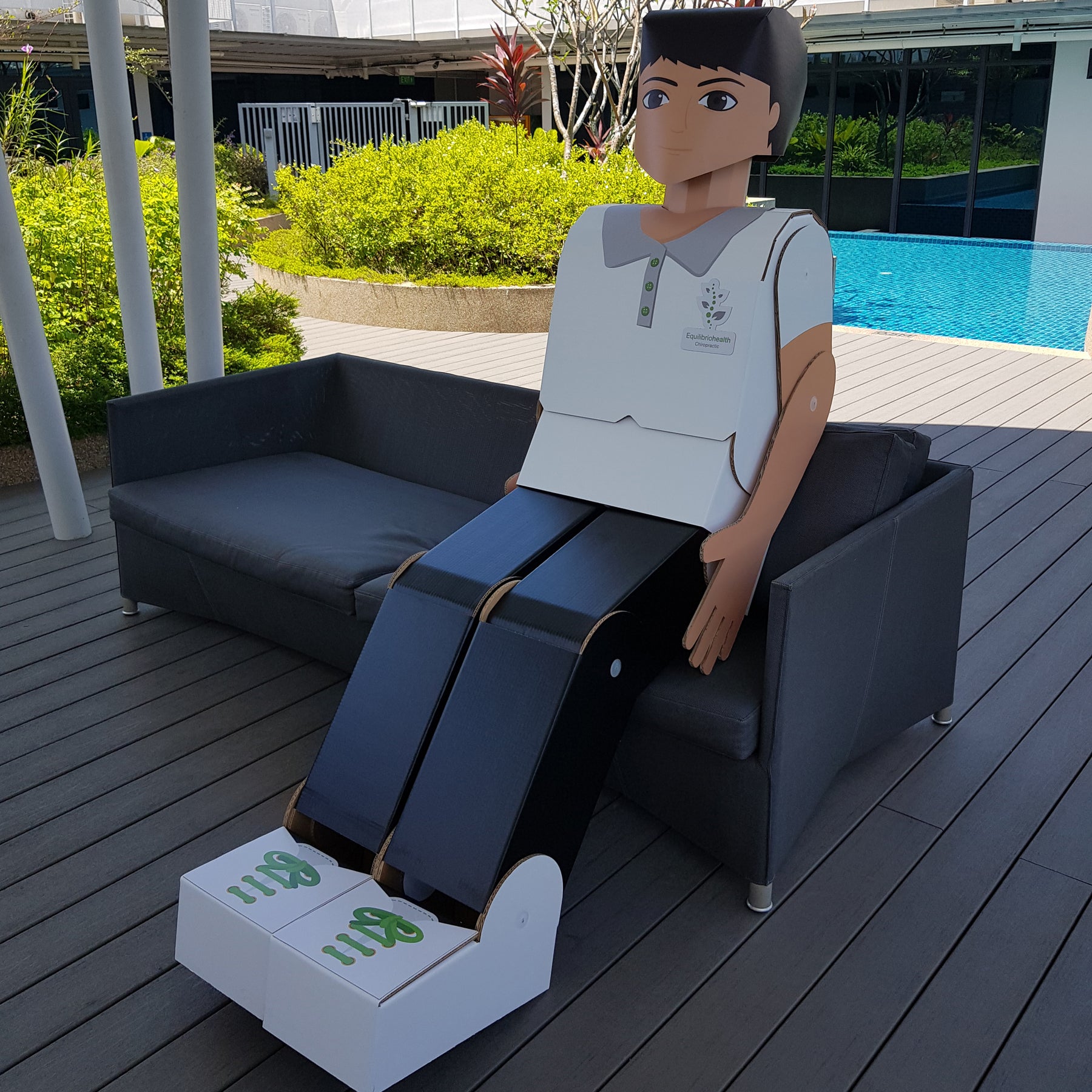 Cardboard Human Mascot