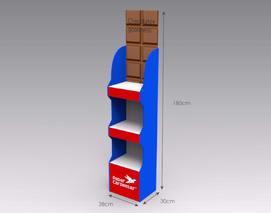 3-Tier Cardboard Floor Display