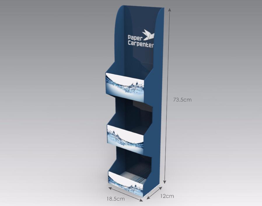 3-Tier Cardboard Floor Display