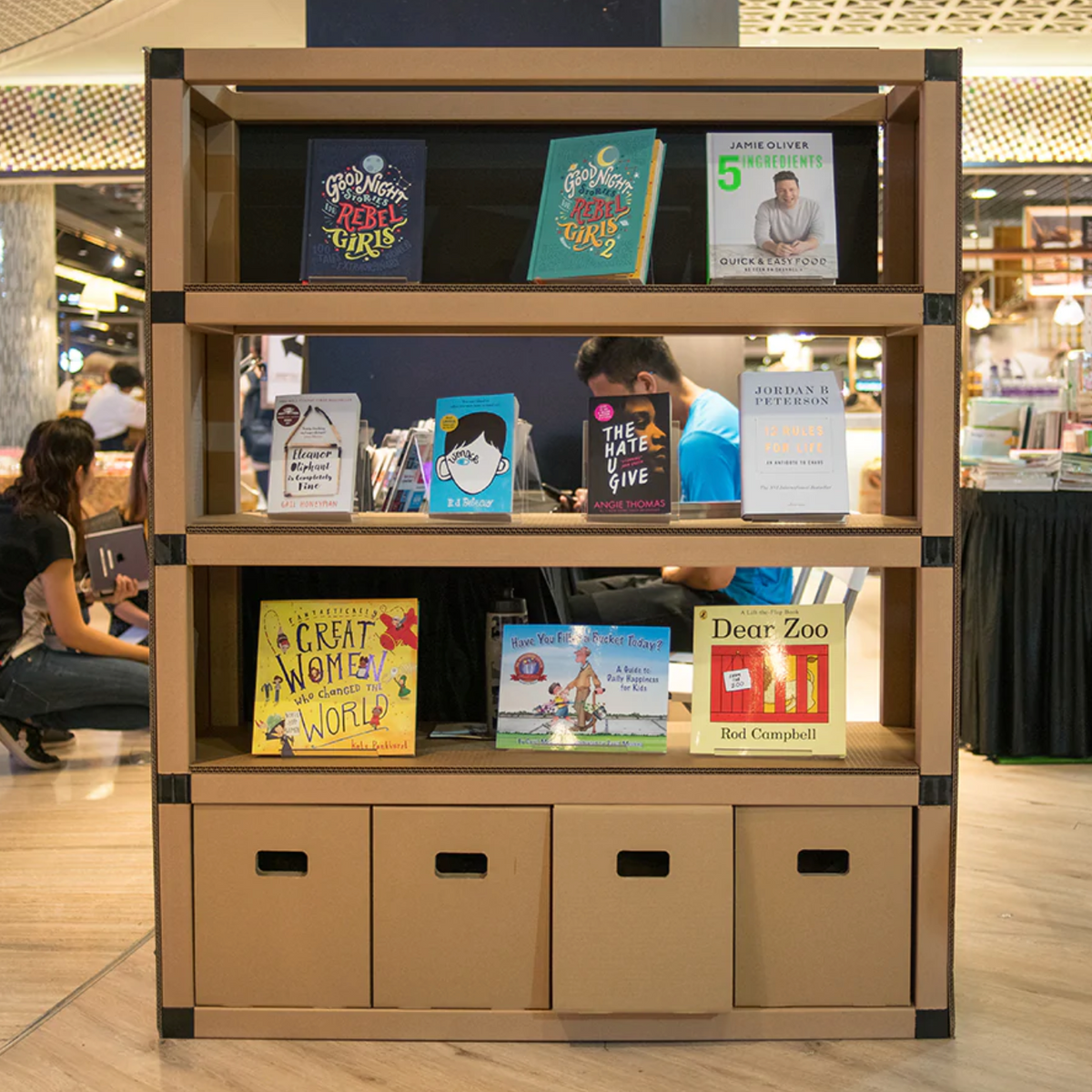 Bookshelf with Boxes