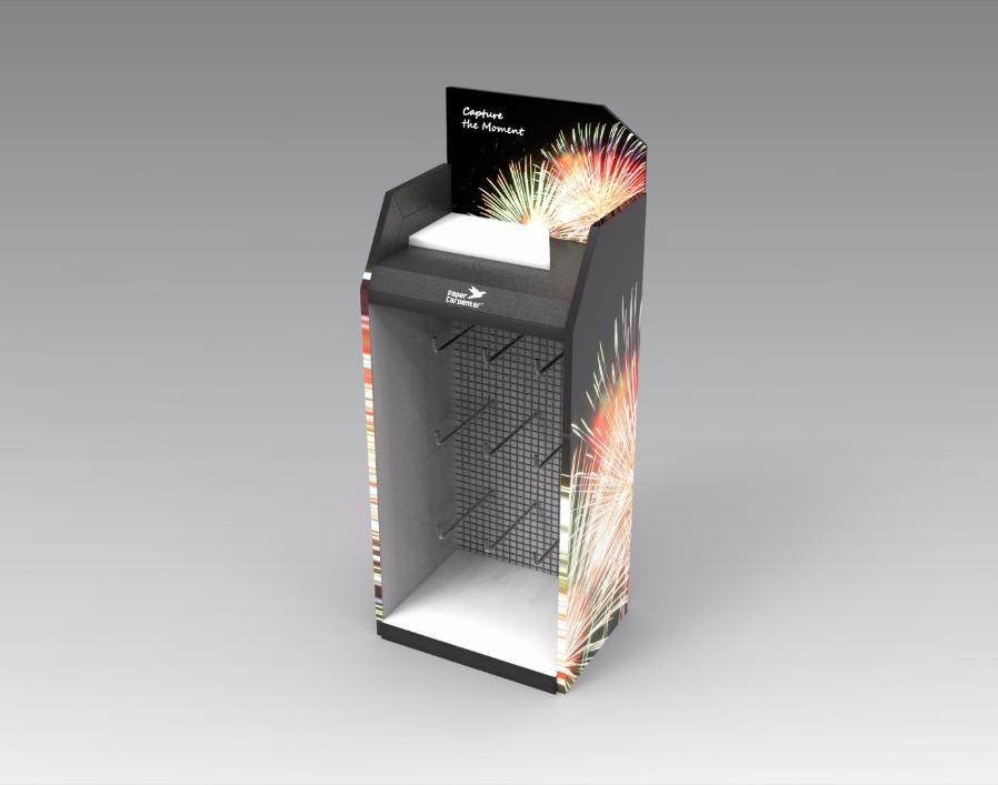 Hanging Product Display with Metal Mesh