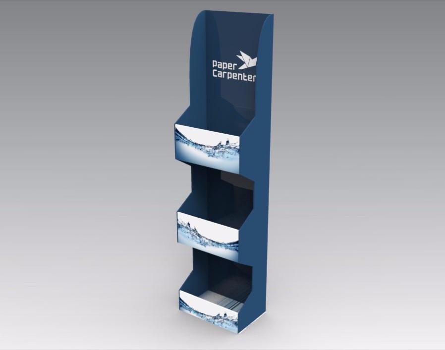 3-Tier Cardboard Floor Display
