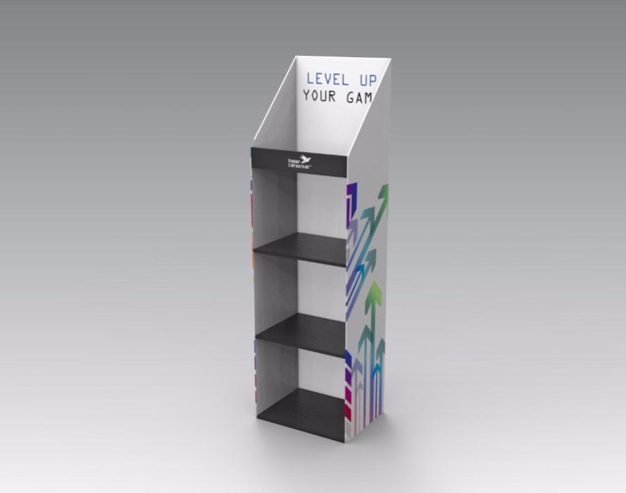 4-Tier Cardboard Floor Display
