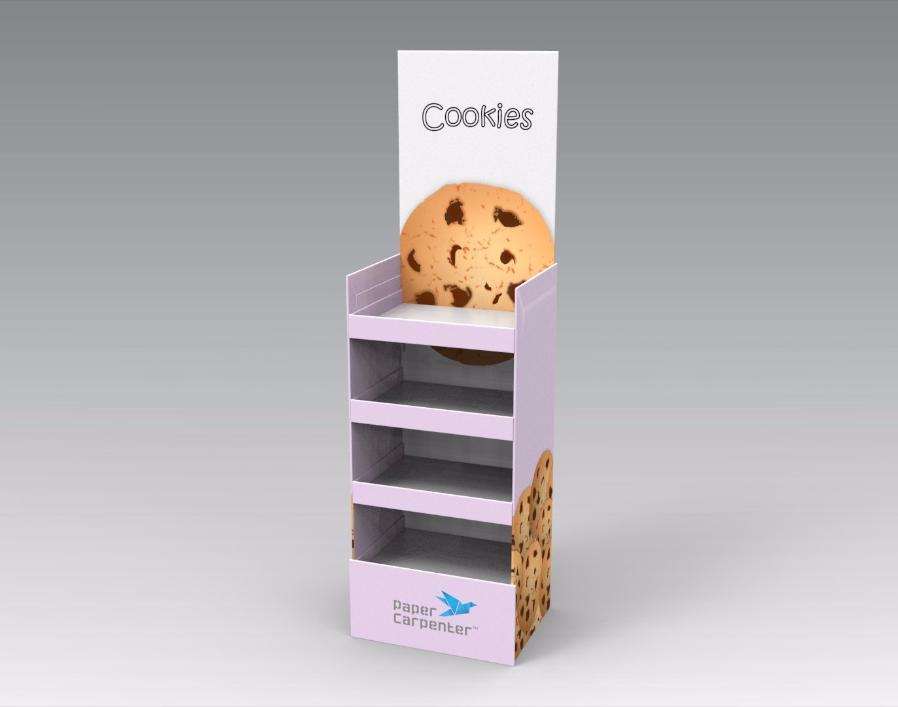 4-Tier Cardboard Floor Display