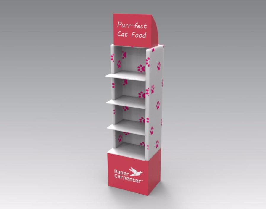 4-Tier Cardboard Floor Display
