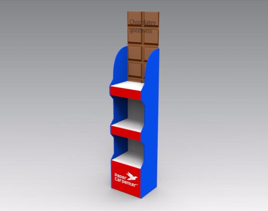 3-Tier Cardboard Floor Display