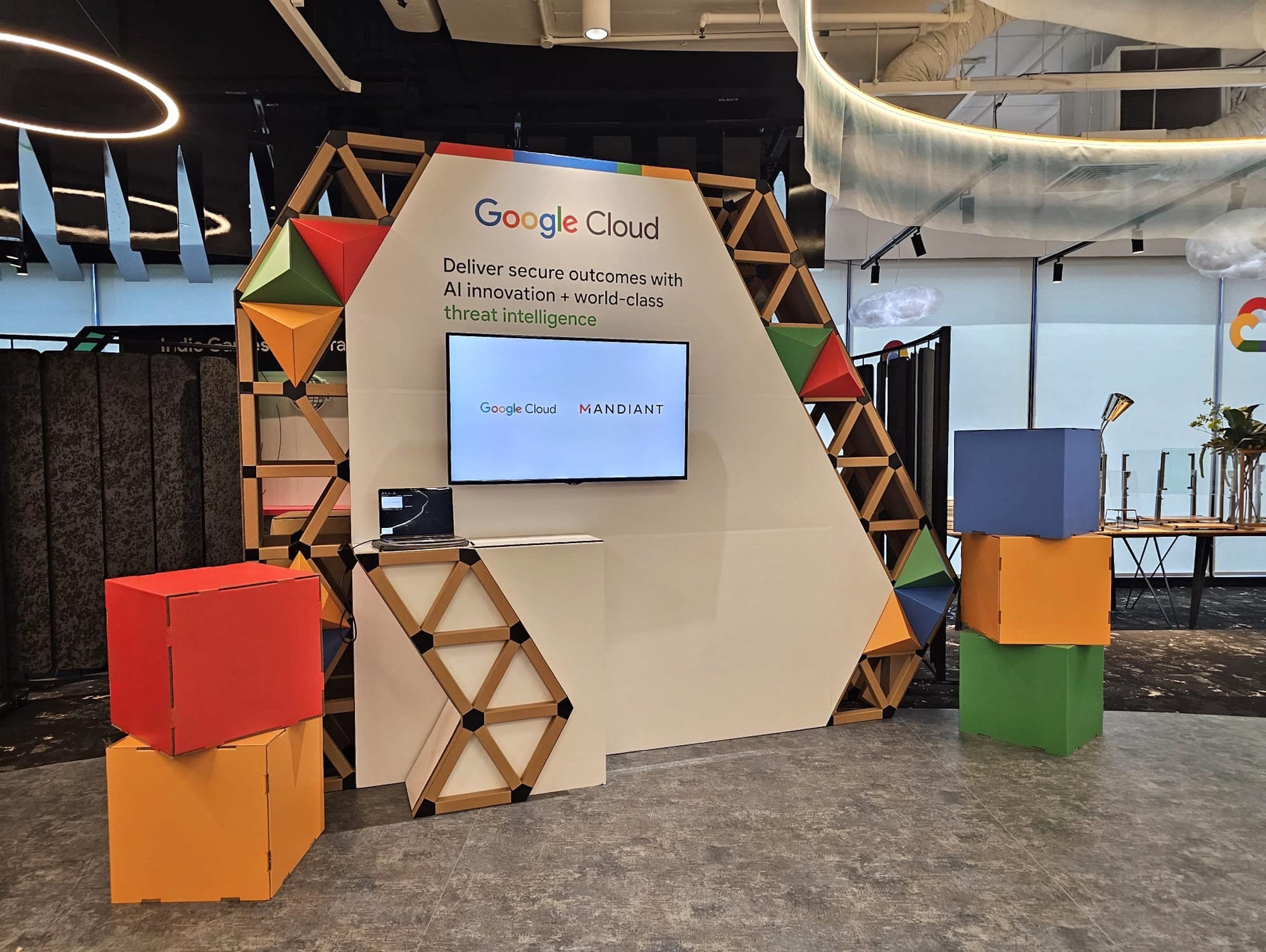 google office in cardboard design