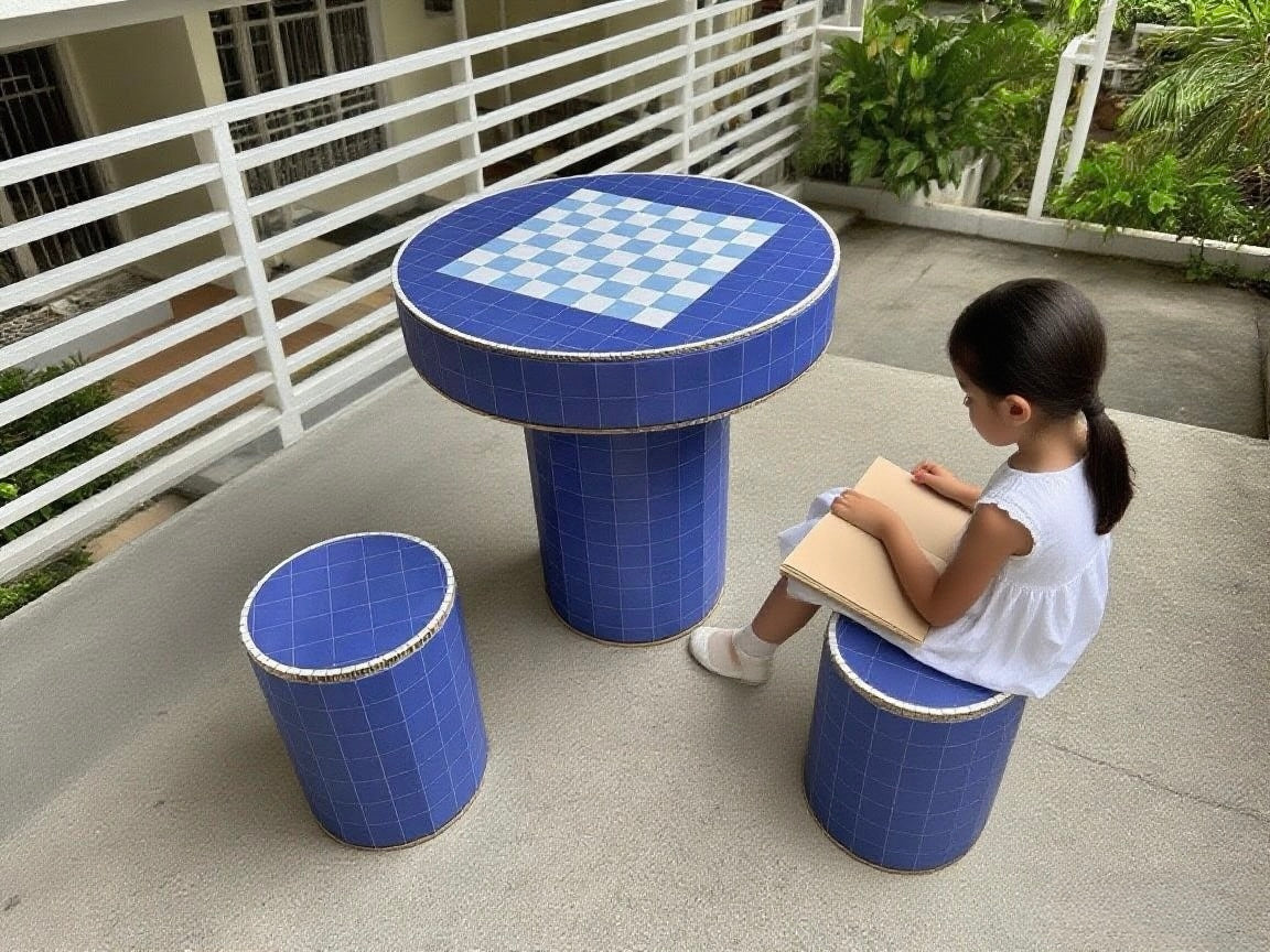 Checkered Mosaic Table Set
