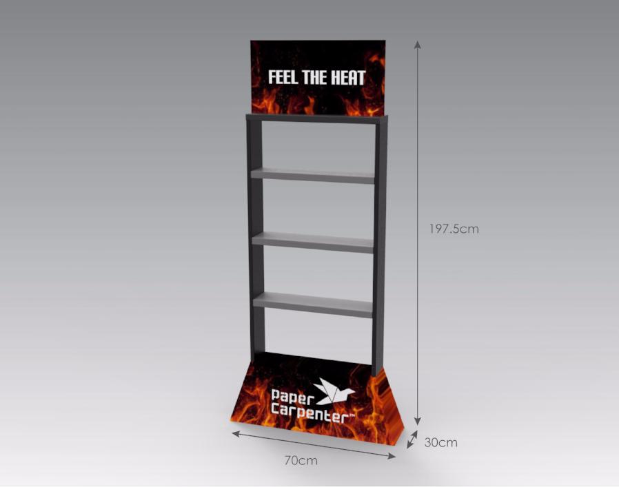 Floor Display with Shelves