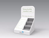 3-Tier Cardboard Countertop Display with Side Panel