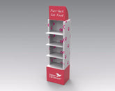 4-Tier Cardboard Floor Display